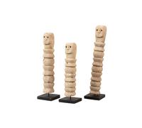 Lot de 3 figurines décoratives 7x7x35 7x7x40 7x7x45 cm