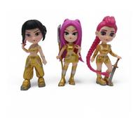 Lot de 3 figurines OR de 10 à 11 cm CHASSEUR DE DÉMONS LES GUERRIÈRE DE LA KPOP DÉCORATION GÂTEAUX Cadeau pour les fans