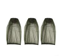 Lot de 3 filets anti-moucherons pour piquer les moucherons - Capuche en maille anti-mouches pour le safari en plein air, la marche pour l'apiculture, 48 x 38 cm