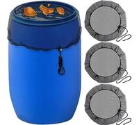 Lot de 3 filets pour citerne de pluie avec élastique - Housse réglable de qualité supérieure - Résistant aux intempéries - Protection contre les feuilles et les insectes (3 pièces de 100 cm)