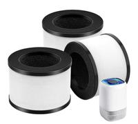 Lot de 3 filtres de rechange HEPA TZ-K1 compatibles avec FreAire KN6391, compatible avec ToLife TZ-K1, compatible avec MK-01 MK-06, filtre HEPA 3 en 1 H13 de rechange pour pollen fumé, blanc