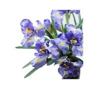 Lot de 3 fleurs d'iris artificielles en soie de 91,4 cm - 9 têtes - Bouquet de fleurs longues - Fleurs artificielles pour de vraies fleurs - fond de mariage,centre de table- Centre de table (bleu)
