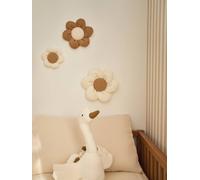 Lot de 3 fleurs en velours beige TU