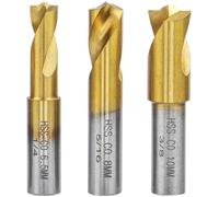 Lot de 3 Forets à Souder par Point, Fraise à Dépointer HSS CO Outil de Forage de Soudure Plaquée en Titane 6.5mm/8mm/10mm pour