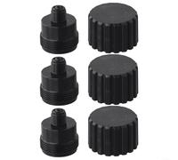 Lot de 3 gobelets à huile pour valve Jandy 2133 : kit de graisse en plastique robuste pour entretien de inverseur de piscine 2 voies 3 voies - Noir 12 x 12 cm