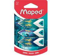 Lot de 3 Gommes Blanches Pyramides Dragon - Maped - Précision et Confort