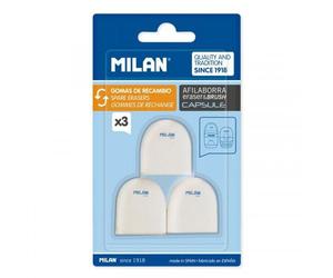Lot De 3 Gommes De Rechange Pour Gomme Taille-Crayons - Capsule - Milan