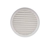 Lot de 3 Grille ronde pour PVC et gaine avec moustiquaire Ø150 Blanc