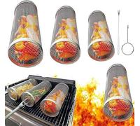 Lot de 3 grilles de cuisson en acier inoxydable pour barbecue en plein air et camping