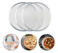 Lot de 3 grilles de cuisson rondes professionnelles pour four à pizza et barbecue en anti-adhésive (30,5 cm)
