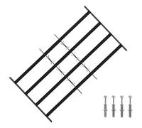 Lot de 3 grilles de sécurité réglables en acier pour fenêtre avec 4 barres | Acier revêtu par pulvérisation, largeur réglable, pour l'intérieur et l'extérieur protégé, nettoyage facile, design moderne