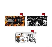 Lot de 3 housses de boîte aux lettres en tissu Oxford résistant aux | Tenue magnétique, tissu Oxford résistant aux intempéries, 53,3 x 45,7 cm, taille standard, lot de 3, réutilisable (Halloween)