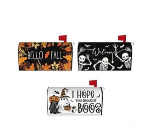 Lot de 3 housses de boîte aux lettres en tissu Oxford résistant aux | Tenue magnétique, tissu Oxford résistant aux intempéries, 53,3 x 45,7 cm, taille standard, lot de 3, réutilisable (Halloween)
