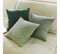 Lot de 3 housses de coussins Alienor vert H/L env. 40/40 cm