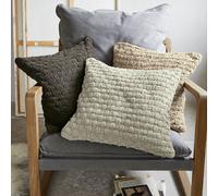 Lot de 3 housses de coussins Antier beige/gris H/L env. 50/50 cm