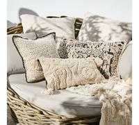 Lot de 3 housses de coussins Norlinn beige/noir
