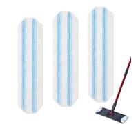 Lot de 3 housses de rechange pour balai Vileda H2PrO 40,5 x 11 cm | Serpillère en microfibre, lavable, réutilisable, convient comme balai de sol Vileda, housse de rechange pour sols durs