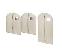 Lot de 3 housses pour vêtement Compactor Nancy beige 2 courts + 1 long