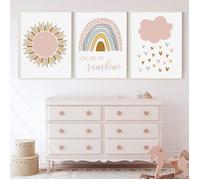 Lot de 3 Impressions sans cadre,Affiche Chambre Enfant Deco Tableau Fille Decoration Murale Chambre Bebe(20*30cm)