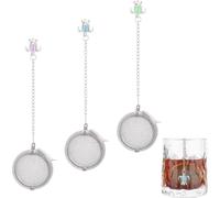 Lot de 3 infuseurs à thé en acier inoxydable avec pendentifs tortue