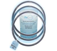 Lot de 3 joints 39156 de 22 cm pour autocuiseurs Fissler Vitaquick, Vitavit Comfort Vitavit Premium Vitavit Edition, anneau d'étanchéité de couvercle, gris, en silicone, diamètre intérieur 22 cm,