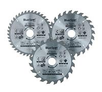 Lot de 3 lames de scie circulaire 184 mm x 30 mm 24 48 60 dents TCT Disque de coupe bois