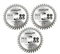 Lot de 3 lames de scie circulaire en métal dur - Diamètre : 85 x 15 mm - 36 dents - Pour bois et plastique - Compatible avec Bosch GKS 10,8V-LI