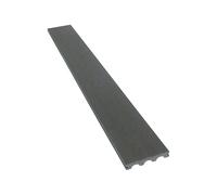 Lot de 3 lames de terrasse composite pleines - Long: 2,4m - 1m2- Gris foncé