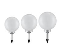 Lot de 3 lampes solaires à LED Boules d'éclairage extérieur Lampes blanches Projecteurs Lumières