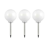 Lot de 3 lampes solaires extérieures de jardin à LED Globe Lamps Meadow Lawn Lighting