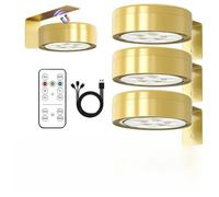 Lot de 3 Lampes Tableau LED Magnétiques Sans Fil Rechargeables avec Télécommande 3 Couleurs Dimmables et Minuterie Applique Murale