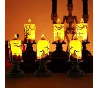Vendos85 Lot de 3 décorations LED Halloween - Blanc et orange