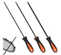 Lot de 3 limes pour tronçonneuse, affûtage avec poignée, porte-documents, lime à cheval et jauge rapide, résistant et durable, disponible en 3 tailles de 4,0 mm, 4,8 mm, 5,5 mm pour bricoleurs et