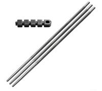 Lot de 3 limes rondes en acier argenté de qualité industrielle avec poignée pour affûtage de scie électrique 4,8 et 5,5 mm Longueur totale 245 mm pour outils de jardin (4,8 mm)