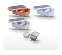 Lot de 3 lunch box 1L avec 3 boites à sauce Fackelmann Storage Coloré