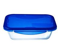 Pyrex Lunch Box Cook & Go Lot de 3 – Verre borosilicate 0,8 L Rectangulaire, couvercle hermétique