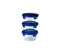 Pyrex Lunch box Cook & Go – Lot de 3 rondes 0,7 L – Verre borosilicate