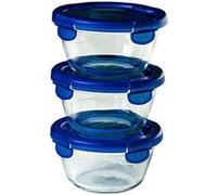 Pyrex Lunch box Cook & Go – Lot de 3 rondes 0,7 L – Verre borosilicate