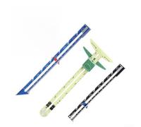 Lot de 3 manomètres coulissants en métal et plastique réglables double face pour couture ourlet matelassage et projets d'artisanat en tissu