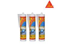 Lot de 3 mastic silicone SIKA Sikasil Pool - Joint pour piscine transparent - 300ml