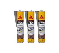 Lot de 3 mastics haute résistance SIKA Sikaflex PRO 3 - Gris béton - 300ml