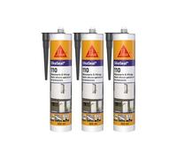 Lot de 3 mastics silicone SIKA SikaSeal 110 Menuiserie & Vitrage - Anthracite - 300ml