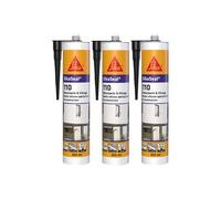 Lot de 3 mastics silicone SIKA SikaSeal 110 Menuiserie & Vitrage - Noir - 300ml