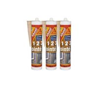 Lot de 3 mastics silicone SIKA Sikasil construction - Beige - 300ml