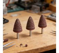Lot de 3 meules à lamelles coniques polyvalentes de 6 mm pour perceuses rotatives, performance supérieure sur métal rouille et sculpture sur bois (6 x 20)