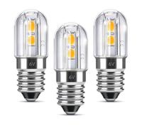 Lot de 3 Mini Ampoules E10 LED DC 6V 0.4W, Blanc Chaud 3000K, 100 Lumen | E10 Petit Culot à Vis, Miniature Ampoules pour Étoile de Noël, Lampe Torche, Crèche de Noël, Voyant de Signalisation