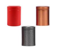 Lot de 3 mini récipients hermétiques pour café en aluminium, petits récipients de voyage en métal pour thé, sucre, épices (60 ml)