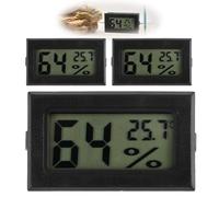 Lot de 3 Mini Thermomètres Mini Hygromètres Digital Numériques LCD, Thermo Indicateur Portable, Mesure Température Humidité -50℃ à 70℃ 10%-99%RH, pour Maison Bureau Serre Cave à Vin Incubateur Reptile