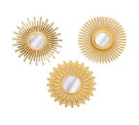 Lot de 3 miroirs ""Amed"" D25cm or - Atmosphera Créateur d'intérieur