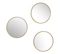 Lot de 3 Miroirs Déco Toronto 26cm Or